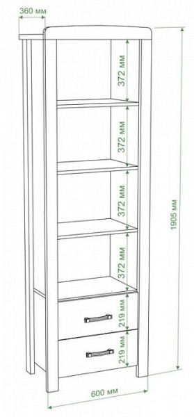 Шкаф книжный Бартоло ВТД-СФ в Воткинске - votkinsk.mebel24.online | фото 2