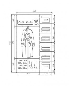 Шкаф-купе ХИТ 22-4-14-77 (420) в Воткинске - votkinsk.mebel24.online | фото 3