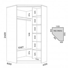 Шкаф-купе ХИТ-У-L-24-64-15 в Воткинске - votkinsk.mebel24.online | фото 3