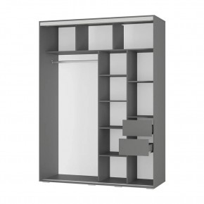 Шкаф-купе Крафт-6 1.6 м ШКК-06 (графит) в Воткинске - votkinsk.mebel24.online | фото 2