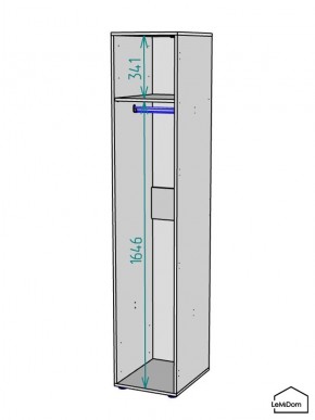 Шкаф Linnea MHR-1 2050х400х510 (Белый-М 11.1.2) в Воткинске - votkinsk.mebel24.online | фото 3