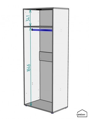 Шкаф Linnea MHR-2 2050х800х510 (Белый-М 11.1.1) в Воткинске - votkinsk.mebel24.online | фото 3