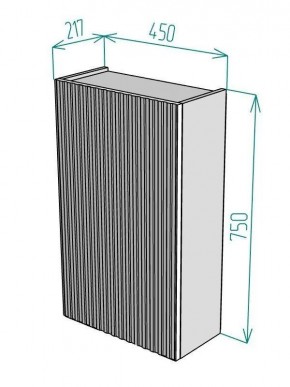 Шкаф навесной для ванной MH7-MA 450х750 (Белый-М 10.1.1) Белый глянец в Воткинске - votkinsk.mebel24.online | фото 10