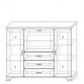 Шкаф низкий (2 стеклодвери) Сиена в Воткинске - votkinsk.mebel24.online | фото 4