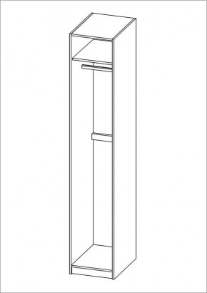 Шкаф ПЕГАС однодверный с рамочным фасадом, цвет белый в Воткинске - votkinsk.mebel24.online | фото 3