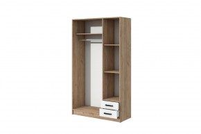 Шкаф распашной Эконом (Дуб крафт золотой/Белый текстурный) в Воткинске - votkinsk.mebel24.online | фото 2