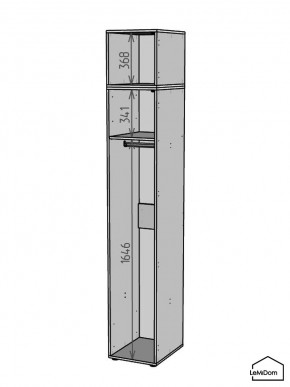 Шкаф с антресолью Linnea MHR-1A-1 2450х400х510 (Белый-М 11.1.1) в Воткинске - votkinsk.mebel24.online | фото 3