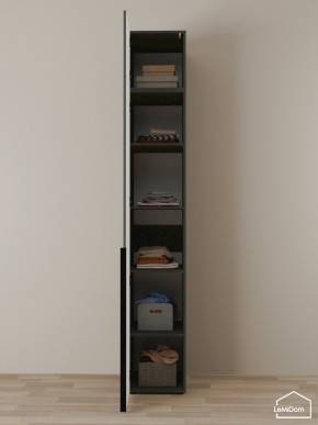 Шкаф с антресолью Linnea MHR-1A-2 2450х400х510 (Графит-М 11.1.25) в Воткинске - votkinsk.mebel24.online | фото 4