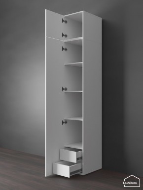 Шкаф с антресолью Linnea MHR-1POA-4 2450х400х510 (Белый-М 11.1.2) в Воткинске - votkinsk.mebel24.online | фото 5