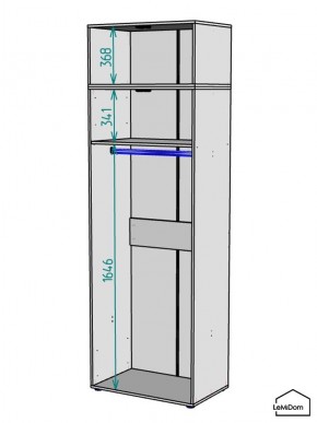 Шкаф с антресолью Linnea MHR-2A-1 2450х800х510 (Белый-М 11.1.2) в Воткинске - votkinsk.mebel24.online | фото 3