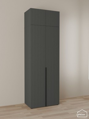 Шкаф с антресолью Linnea MHR-2A-2 2450х800х510 (Графит-М 11.1.25) в Воткинске - votkinsk.mebel24.online | фото 1