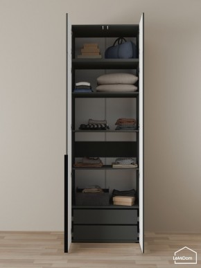 Шкаф с антресолью Linnea MHR-2A-3 2450х800х510 (Графит-М 11.1.25) в Воткинске - votkinsk.mebel24.online | фото 5