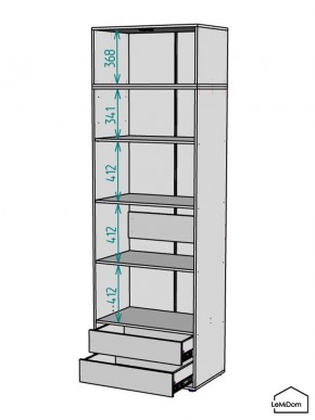 Шкаф с антресолью Linnea MHR-2A-4 2450х800х510 (Белый-М 11.1.1) в Воткинске - votkinsk.mebel24.online | фото 3