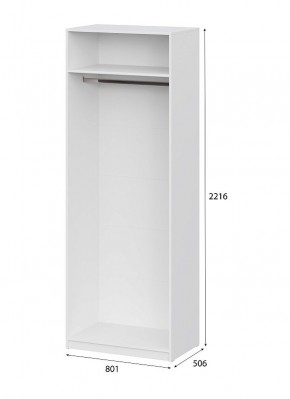 Шкаф ШК-5 (800) Белый текстурный в Воткинске - votkinsk.mebel24.online | фото 4
