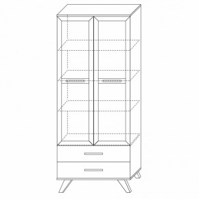 Шкаф-витрина 800 Вега Скандинавия в Воткинске - votkinsk.mebel24.online | фото 7