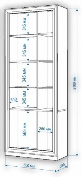 Шкаф-витрина Нобиле ШВтВ-ФСД-ФГК в Воткинске - votkinsk.mebel24.online | фото 3