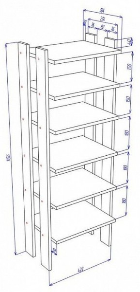 Стеллаж для обуви Cross СТЕЛ1 в Воткинске - votkinsk.mebel24.online | фото 4