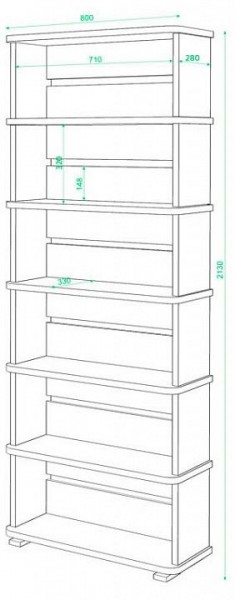 Стеллаж Домино СБ-25/6 в Воткинске - votkinsk.mebel24.online | фото 2