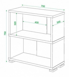 Стеллаж книжный Домино нельсон СБ-10_2 в Воткинске - votkinsk.mebel24.online | фото 4