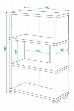 Стеллаж книжный Домино СБ-10_3 в Воткинске - votkinsk.mebel24.online | фото 3