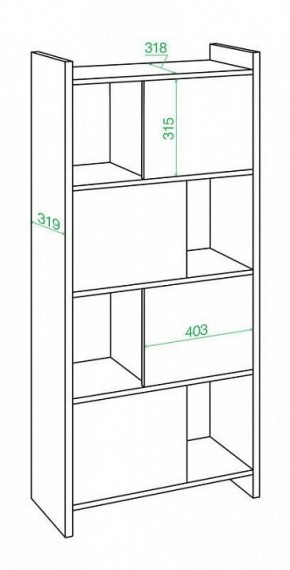 Стеллаж комбинированный Домино Лайт СТЛ-3В в Воткинске - votkinsk.mebel24.online | фото 2