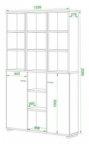 Стеллаж комбинированный Домино нельсон ПУ-40-6 в Воткинске - votkinsk.mebel24.online | фото 2