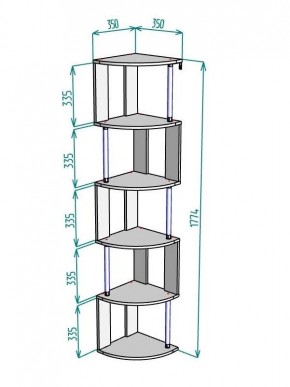 Стеллаж Maria S113-MA (Ясень Анкор светлый) в Воткинске - votkinsk.mebel24.online | фото 3
