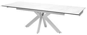 Стол BELLUNO 160 MARBLES KL-99 Белый мрамор матовый, итальянская керамика/ белый каркас, ®DISAUR в Воткинске - votkinsk.mebel24.online | фото 6