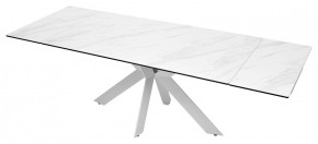 Стол BELLUNO 160 MARBLES KL-99 Белый мрамор матовый, итальянская керамика/ белый каркас, ®DISAUR в Воткинске - votkinsk.mebel24.online | фото 8