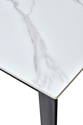 Стол CORNER 120 MATT WHITE MARBLE SOLID CERAMIC / BLACK, ®DISAUR в Воткинске - votkinsk.mebel24.online | фото 3