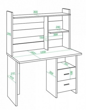 Стол компьютерный Домино Лайт СКЛ-Прям120+НКЛ-120 в Воткинске - votkinsk.mebel24.online | фото 2