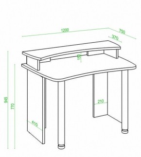 Стол компьютерный Домино Лайт СКЛ-Софт120+НКИЛ120 в Воткинске - votkinsk.mebel24.online | фото 2