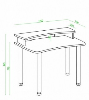 Стол компьютерный Домино Лайт СКЛ-Софт120МО+НКИЛ120 в Воткинске - votkinsk.mebel24.online | фото 2