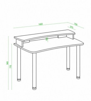 Стол компьютерный Домино Лайт СКЛ-Софт140МО+НКИЛ140 в Воткинске - votkinsk.mebel24.online | фото 4