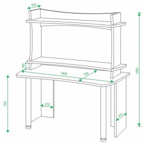 Стол компьютерный Домино lite СКЛ-Софт140+НКИЛ140 ВЛ в Воткинске - votkinsk.mebel24.online | фото 2