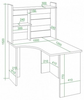 Стол компьютерный Домино Lite СКЛ-Угл120+НКЛ-100 в Воткинске - votkinsk.mebel24.online | фото 2