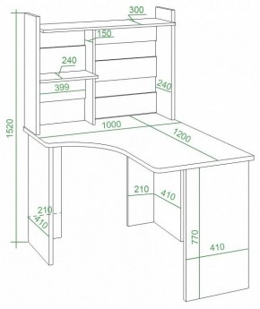 Стол компьютерный Домино Lite СКЛ-Угл120+НКЛ-100 в Воткинске - votkinsk.mebel24.online | фото 2