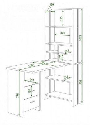 Стол компьютерный Домино Lite СТЛ-ОВ+С100Прям+ТЯЛ в Воткинске - votkinsk.mebel24.online | фото 2