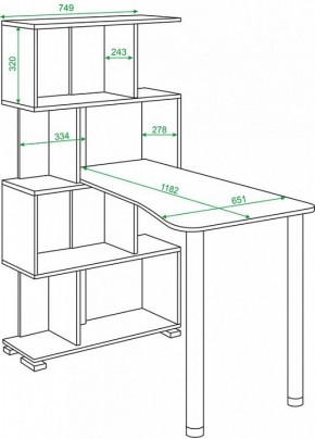 Стол компьютерный Домино нельсон СЛ-5-4СТ-2+БД+БЯ в Воткинске - votkinsk.mebel24.online | фото 2