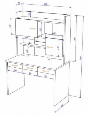 Стол компьютерный Домино Нельсон СП-33 в Воткинске - votkinsk.mebel24.online | фото 2