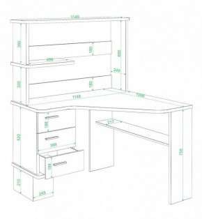 Стол компьютерный Домино СД-45 в Воткинске - votkinsk.mebel24.online | фото 2