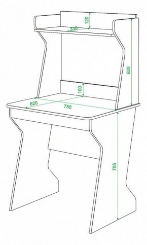 Стол компьютерный Домино СК-11 в Воткинске - votkinsk.mebel24.online | фото 3