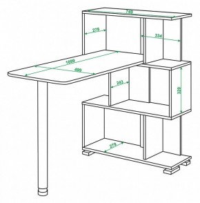 Стол компьютерный Домино СЛ-5-3СТ в Воткинске - votkinsk.mebel24.online | фото 2