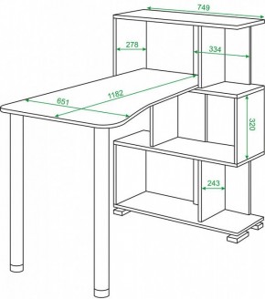 Стол компьютерный Домино СЛ-5-3СТ-2 в Воткинске - votkinsk.mebel24.online | фото 2