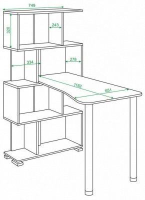 Стол компьютерный Домино СЛ-5-4СТ-2 в Воткинске - votkinsk.mebel24.online | фото 2