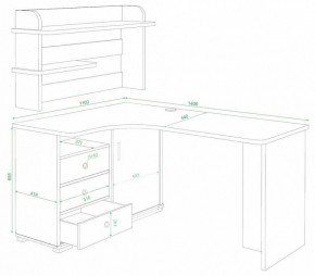 Стол компьютерный Домино СР-145 в Воткинске - votkinsk.mebel24.online | фото 2