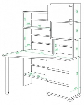 Стол компьютерный Домино СР-322 в Воткинске - votkinsk.mebel24.online | фото 2