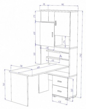 Стол компьютерный Домино СР-720/140 в Воткинске - votkinsk.mebel24.online | фото 2