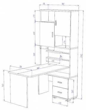 Стол компьютерный Домино СР-720/160 в Воткинске - votkinsk.mebel24.online | фото 2