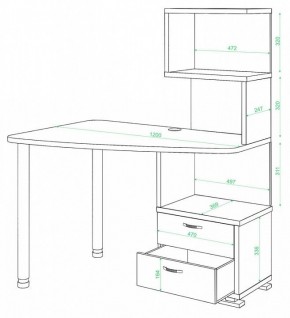 Стол компьютерный СКМ-60 в Воткинске - votkinsk.mebel24.online | фото 2